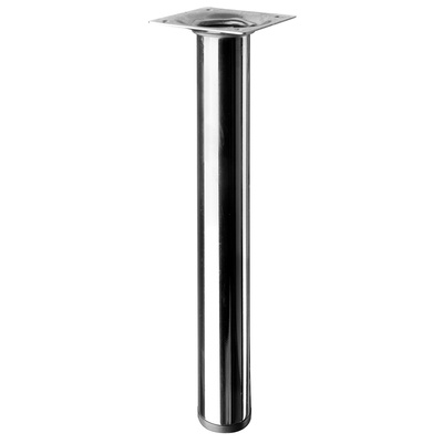 Piètements de table - modèles simples, rond, 250 x Ø 30 mm, Acier, chromé
