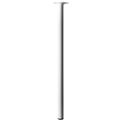 Piètements de table - modèles simples, rond, 600 x Ø 30 mm, Acier, blanc