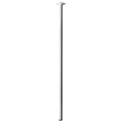 Piètements de table - modèles simples, rond, 900 x Ø 30 mm, Acier, blanc