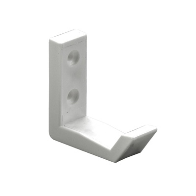 Crochet pour manteau, 18 x 51 x 57 mm, Plastique blanc