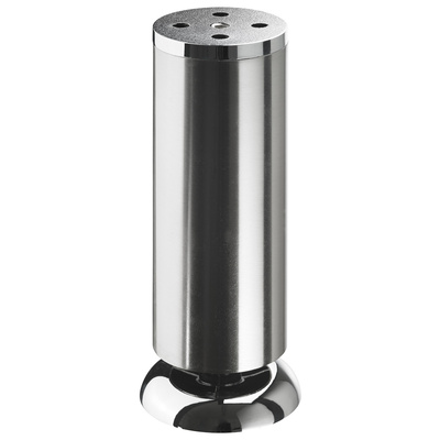 Pieds de meuble "Salina", 150 - 160 x Ø 50 mm, Acier, Aspect inox
