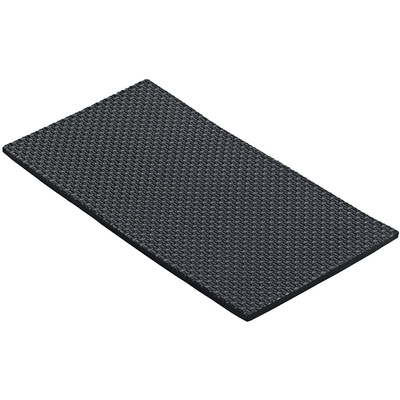 Pads antidérapants autocollants et tampons de protection à découper, carré, 100 x 200 x 5 mm, éthylène-acétate de vinyle, noir