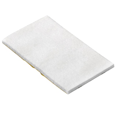 Découpe feutrine autocollant, rectangulaire, 200 x 100 x 4,5 mm, blanc