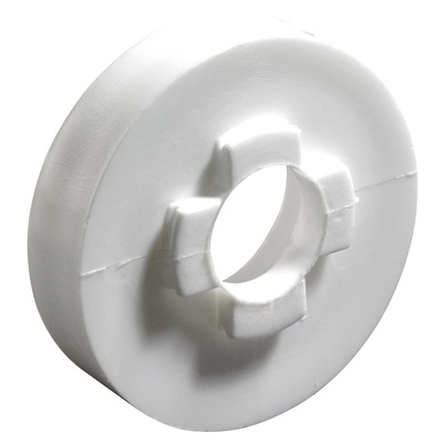 Pièces d‘écartement, Ø 6,5 / 20 x 5 mm, Plastique, blanc