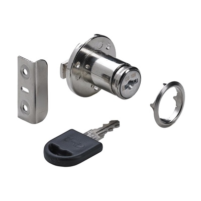 Serrure à cylindre, Cylindre Ø 18 mm, Diamètre de l'embout Ø 35 mm, Épaisseur de la porte de 13 - 18 mm