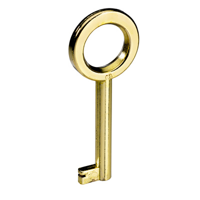 Key, 70 x 4 mm, steel, brass plated