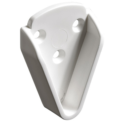Wardrobe tube bearing for rounde und ovale Wardrobe tube, Ø 25 mm, plastic white