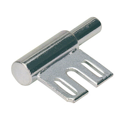 Partie inférieure de paumelle, 63,5 x Ø 15 mm, Acier, zingué