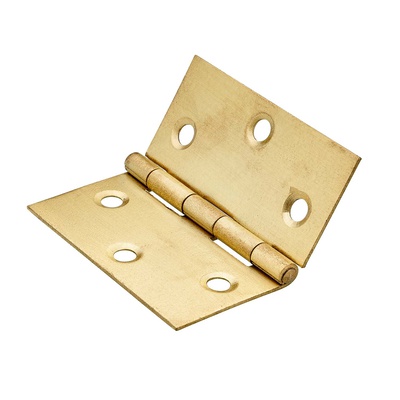 Charnière angouleuse, 50 x 50 x 1 mm, Laiton, mat