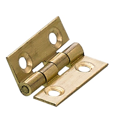 Schmales Scharnier, 25 x 19 x 1 mm, Messing, matt