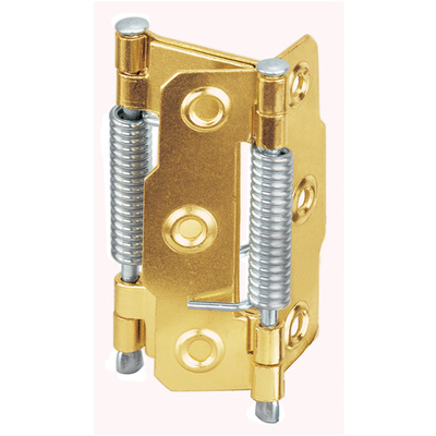 Swing door hinges, steel, brass plated