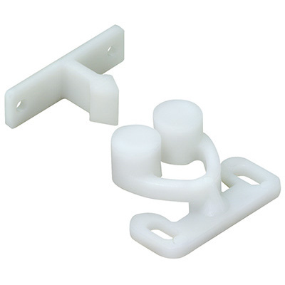 Loqueteau en plastique, à visser, blanc