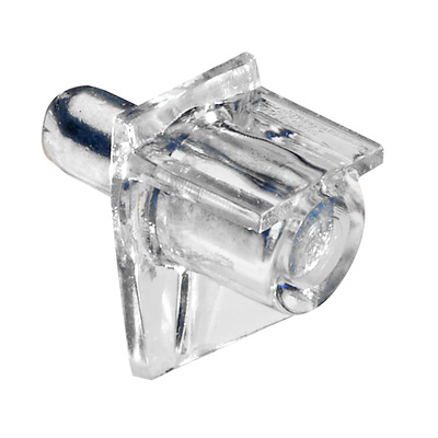 Taquets d’étagère Safety, Acier, Plastique, transparent