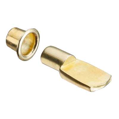 Taquets „cuillère“ avec douille, ø 7,5 mm, Acier, laitonné