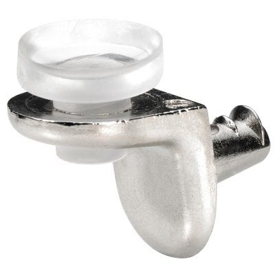 Sekura 8, Taquets pour étagère en, ø 5 mm, Zamak, Plastique, nickelée, transparent