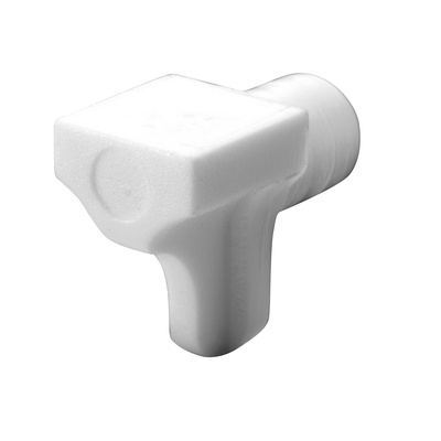 Taquets avec tenon, Plastique, blanc