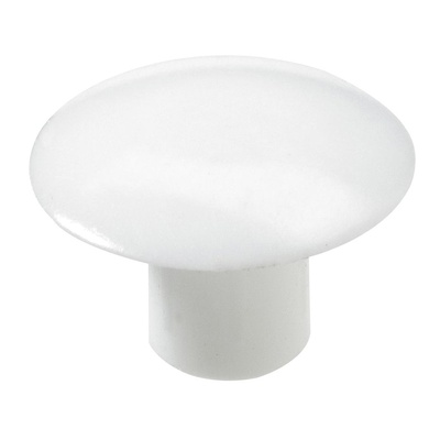 Caches à enfoncer, Ø 6 / 12 mm, Plastique, blanc