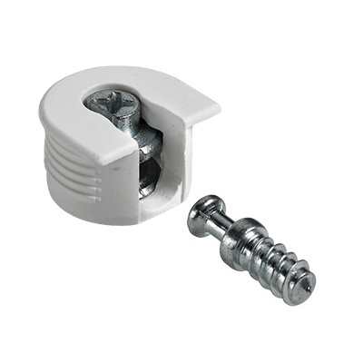 Ferrure d’assemblage à excentrique VB 35/16 avec cheville à visser, cote de serrage 6,7 mm, Ø de perçage 5 mm