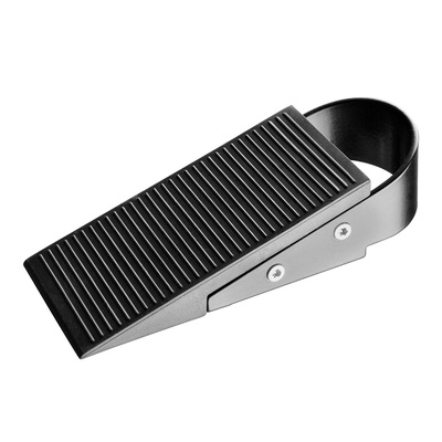 Câle en caoutchouc noir avec poignée en inox, 32 x 50 x 125 mm, Plastique, Acier, noir