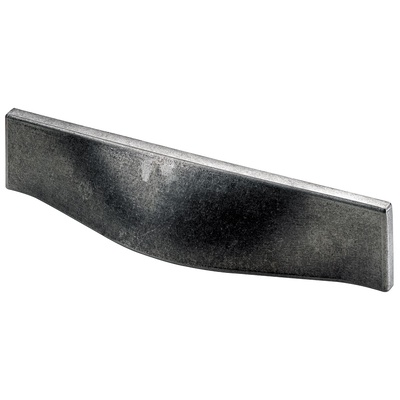 Furniture Handle, ◘──◘ 128 mm, 190 x 40 x 28 mm, aluminium, burnished, silver coloured