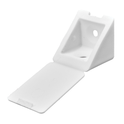 Raccord d'angle universel, 31 x 31 x 24, Plastique, blanc