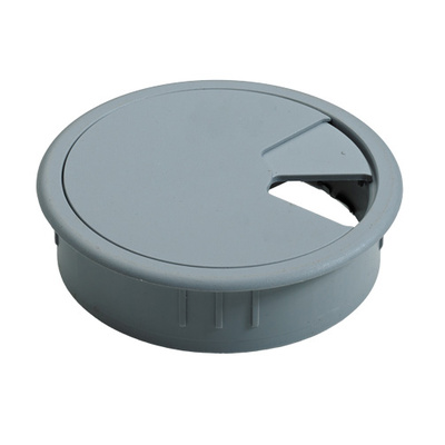 Passe-câble, Ø 80 x 26 mm, Plastique, Gris