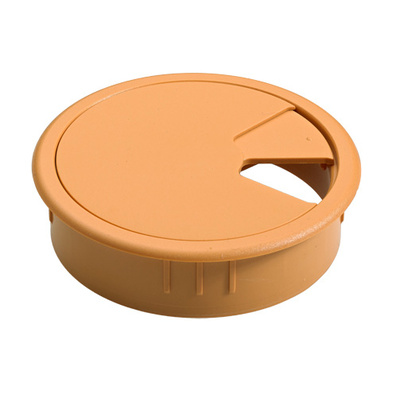 Passe-câble, Ø 80 x 26 mm, Plastique, couleur hêtre