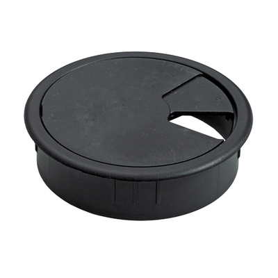 Passe-câble, Ø 80 x 26 mm, Plastique, noir