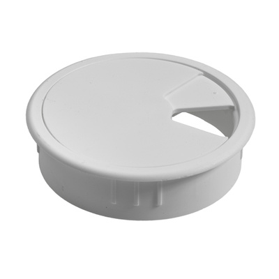Passe-câble, Ø 80 x 26 mm, Plastique, blanc