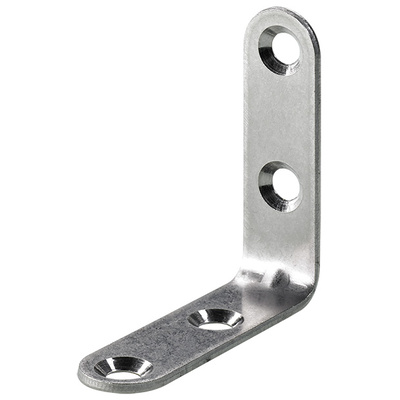 Équerre de chaise, 15 x 50 x 50 x 2 mm, Inox, mat