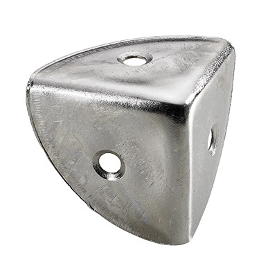 Box corners, 28 x 28 x 28 mm, steel, nickel plated