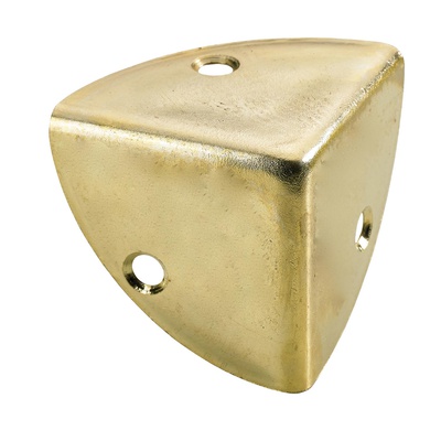 Box corners, 36 x 36 x 36 mm, steel, brass plated