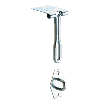 Verrou de securité, Peut être fermé à clé, 120 x 33 mm, Acier, zingué