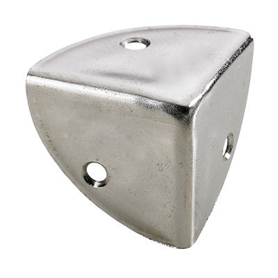 Box corners, 36 x 36 x 36 mm, steel, nickel plated