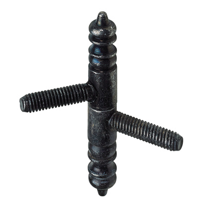 Single pivot hinge, 66 x Ø 9 mm, steel, antique
