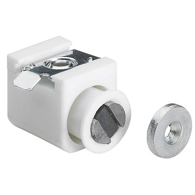 Loqueteaux magnétiques 2 kg, ajustable, 16 x 18 x 21,5 mm, zingué, blanc