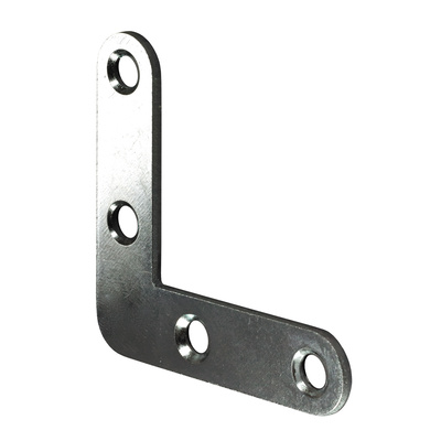 Connecting flatangle, 10 x 40 x 40 x 1,5 mm, steel, galvanised