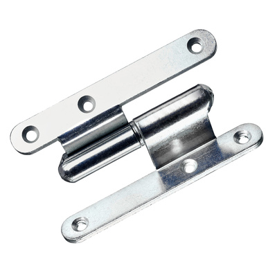 Paumelle bout rond droite, 110 x 44 mm, à droite, Acier, zingué