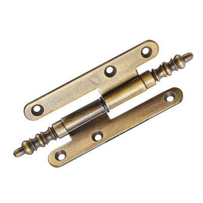 Door hinge with decorative head left 110 x 55 mm left steel burnished 9102353 eShop Hettich Your leading manufacturer of furniture fittings