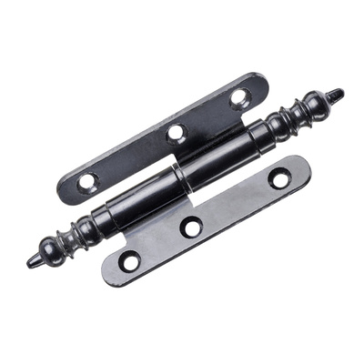 Türband mit Zierkopf, 80 x 45 mm, links, Stahl, schwarz