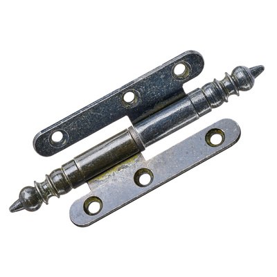 Türband mit Zierkopf, 80 x 45 mm, links, Stahl, antik