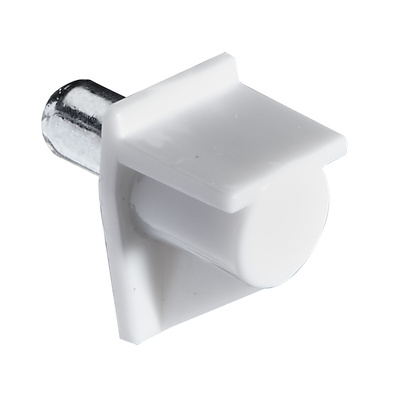 Taquets d’étagère Safety, Acier, Plastique, blanc