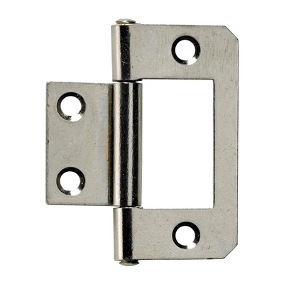 Louvre door hinge, 38 x 20 x 1 mm, steel, nickel plated