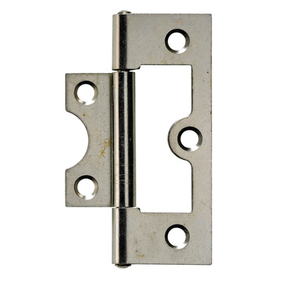Louvre door hinge, 63 x 25 x 1,5 mm, steel, nickel plated