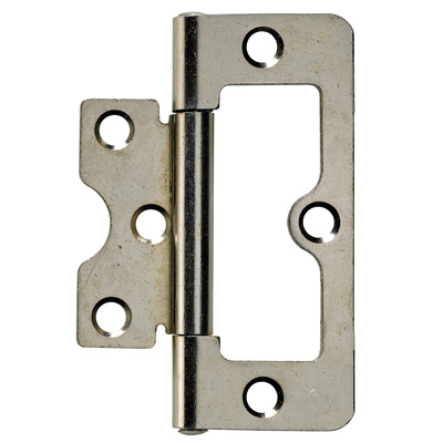 Louvre door hinge, 75 x 32 x 1,5 mm, steel, nickel plated