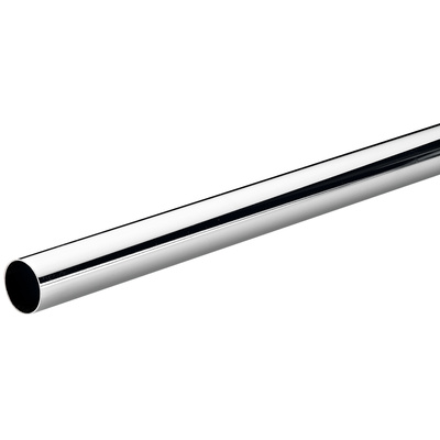 Tube de penderie, rond, Ø 25 x 1200 mm, Acier chromé