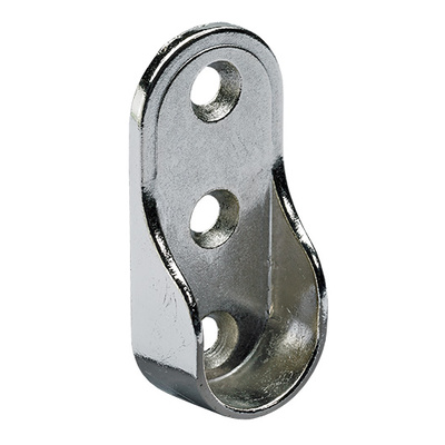Pour tubes de penderie oval, Ø 15 / 30 mm, Zamak zingué