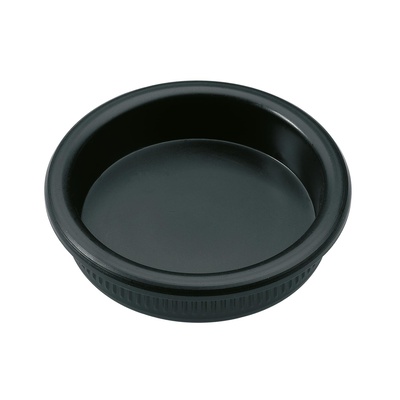 Recessed handles for sliding doors, plastic black, Ø 35 / 40 x 8,5 mm