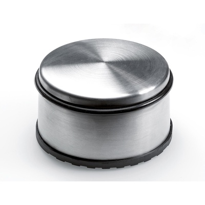 Butée de porte, Ø 108/114 x 62 mm, Acier, Aspect inox