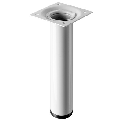 Piètements de table - modèles simples, rond, 150 x Ø 30 mm, Acier, blanc